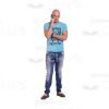 Thoughtful Man Talking The Phone Cutout Image-0