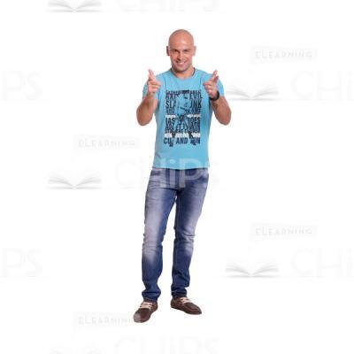 Cheerful Young Man Pointing At You Cutout Image-0