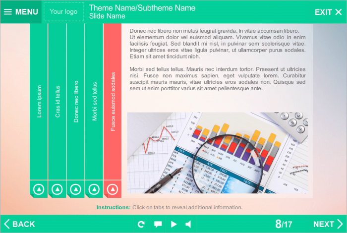 Accordion Slide Sample — Articulate Storyline Templates for eLearning Courses