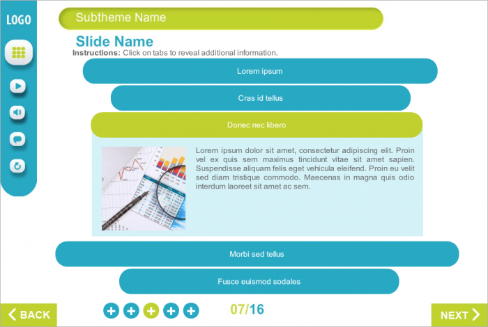 Colored Clickable Blocks — Download Storyline Template