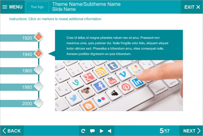 Text and Image Slide — eLearning Storyline Template