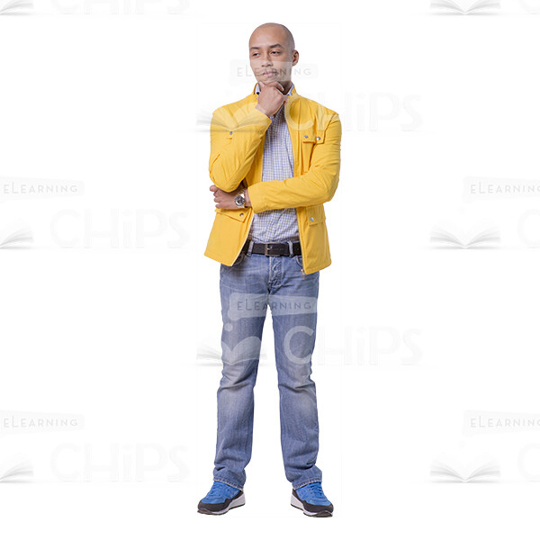 Pensive Man Character Cutout Photo-0