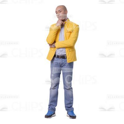 Thoughtful Man Character Cutout Photo-0