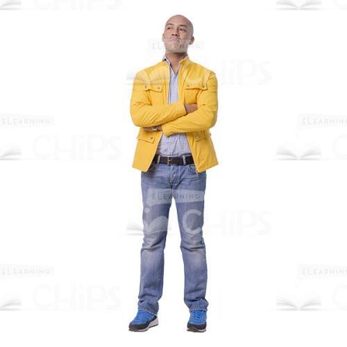 Confident Young Man Crossed Arms Cutout Picture-0