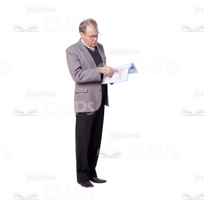 Cutout Man Character Pointing On Folder-0