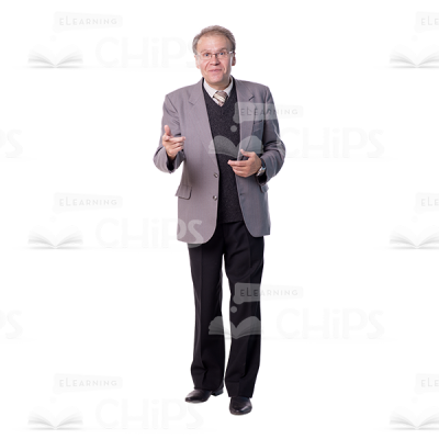 Pleased Mid Aged Man Pointing At Camera Cutout-0