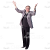 Very Happy Man Raising Hands Up Cutout Photo-0