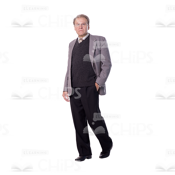 Stylish Mid Aged Man Posing Cutout Image-0