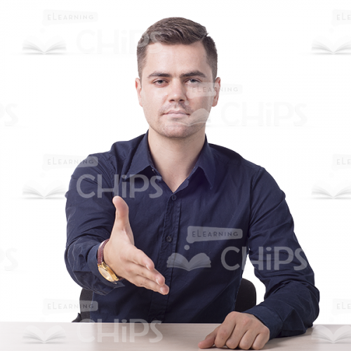 Sitting Man Cutout Picture-0