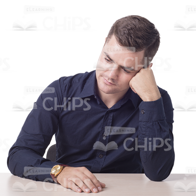 Tired Young Businessman Cutout Photo-0