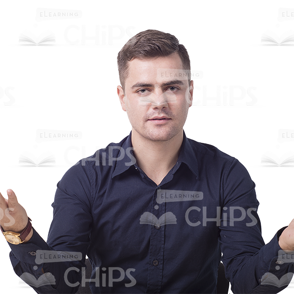 Young Man Throws His Hads Up Cutout Image-0