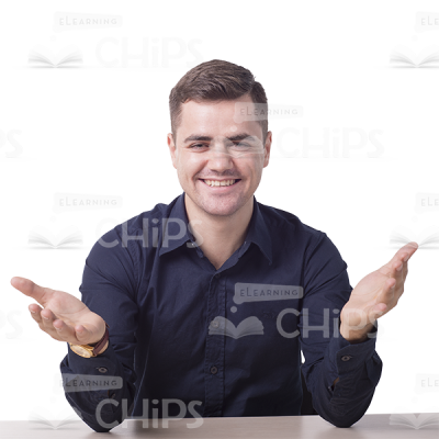 Young Man Laughing Cutout Photo-0