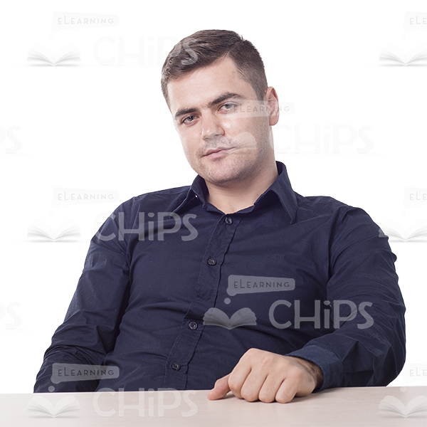 Handsome Young Man Sitting Photo Cutout-0