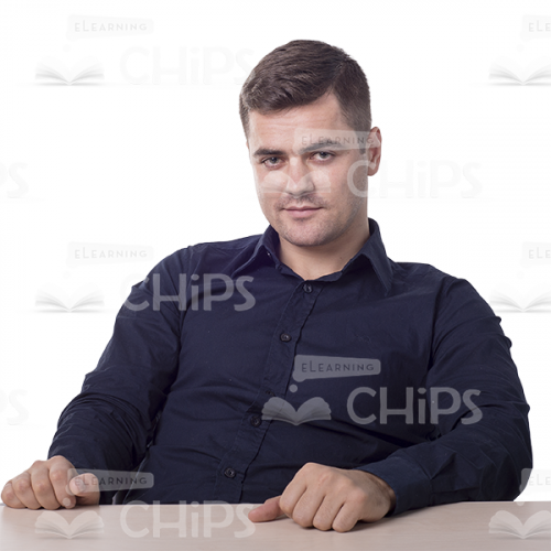 Confident Businessman Sitting Cutout Image-0
