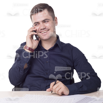 Happy Young Man Sitting Cutout Image-0