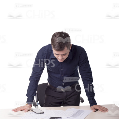 Cutout Young Man Standing Next To A Table-0