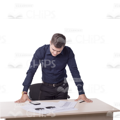 Concentrated Young Man Cutout Photo-0