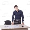 Calm Young Man Standing Cutout Photo-0