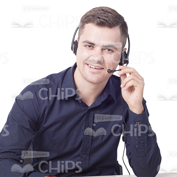 Smiling Customer Service Representative Cutout Image-6806 Smiling Customer Service Representative Cutout Image-6806