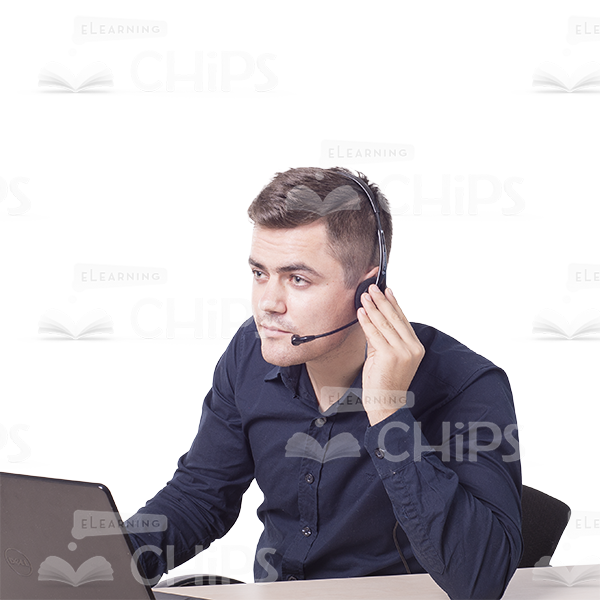 Young Man Answering The Call Cutout Image-6851
