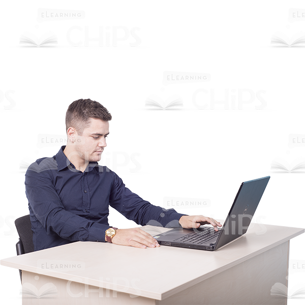 Concentrated Cutout Man Character Typing Text-0 Concentrated Cutout Man Character Typing Text-0