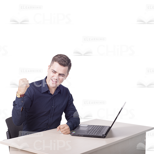 Happy Young Man Making Yes Gesture Cutout Image-0