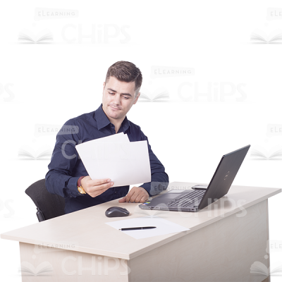 Satisfied Young Man Sitting At A Table Cutout-0