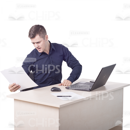 Surprised Young Businessman Becomes Angry Cutout-0