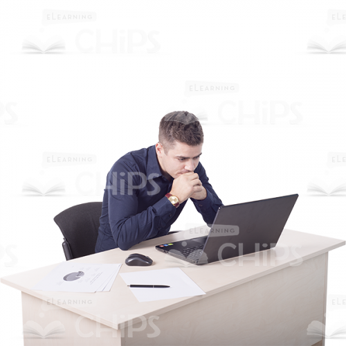 Concentrated Young Businessman Cutout-0