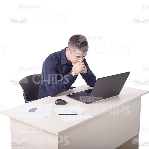 Puzzled Young Businessman Cutout-0