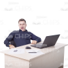Nice Young Man Yawning Cutout Image-0