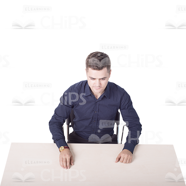 Focused Man Behind The Table Cutout Photo-0 Focused Man Behind The Table Cutout Photo-0