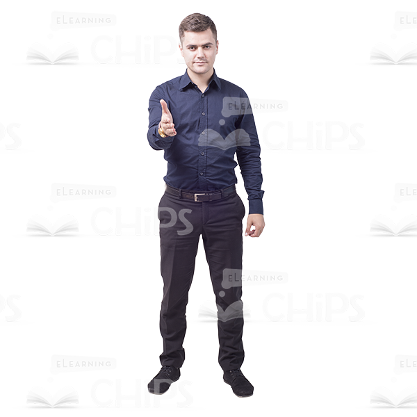 Nice Man Making Greeting Gesture Cutout Image-0
