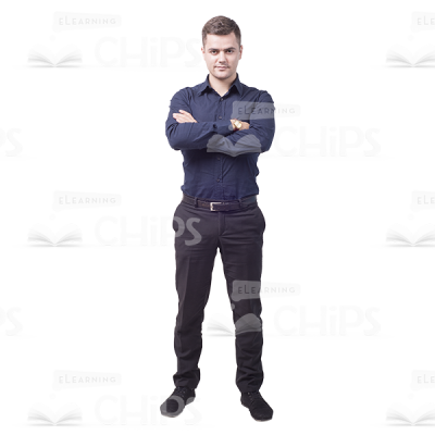 Handsome Young Man Crossed Arms Cutout-0