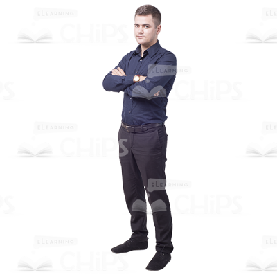 Young Businessman With Crossed Arms Cutout-0