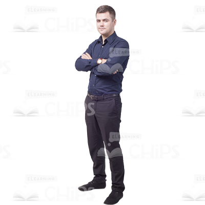 Handsome Man Character With Crossed Arms Cutout-0