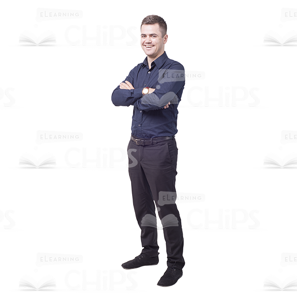 Half-turned Smiling Young Man Cutout Image-0