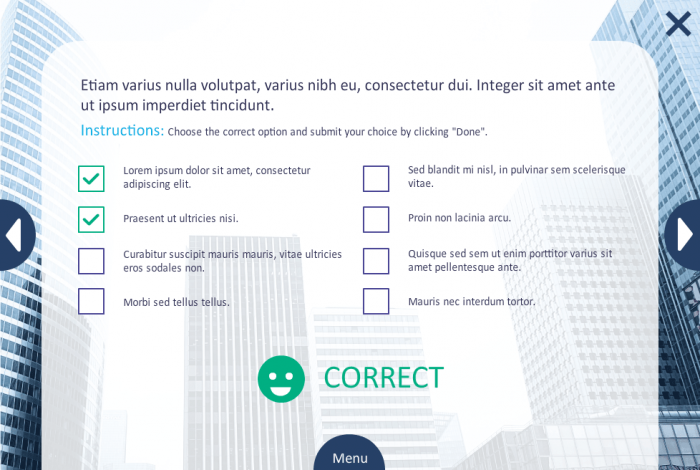 Multiple Choice Test — eLearning Storyline Template