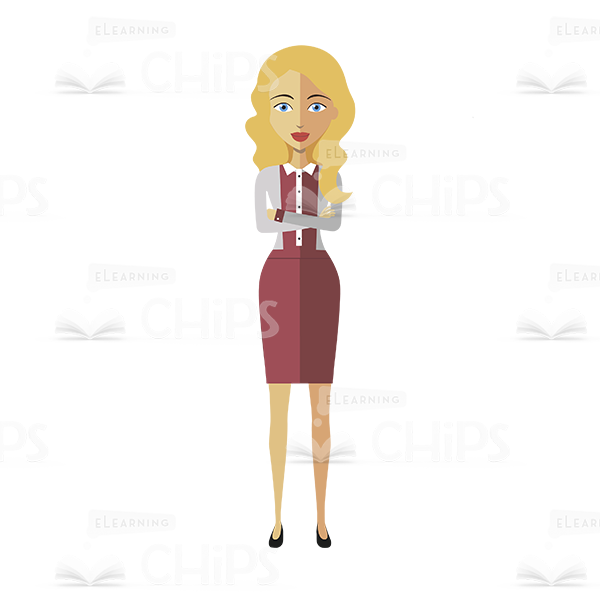 Blonde Woman Vector Character Package-0