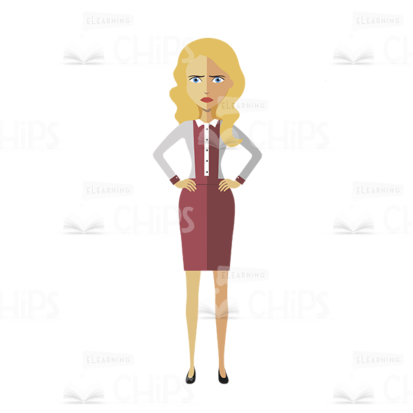 Blonde Woman Vector Character Package-16504