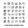 Hand Drawn Internet Vector Icons Package-0