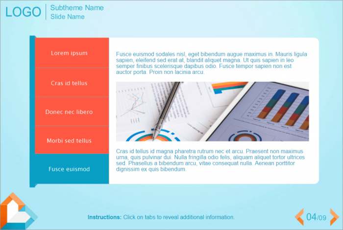 Light Blue Background — eLearning Templates for Lectora