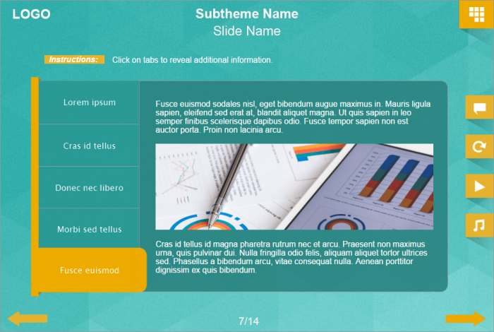 Turquoise Background — eLearning Templates for Lectora