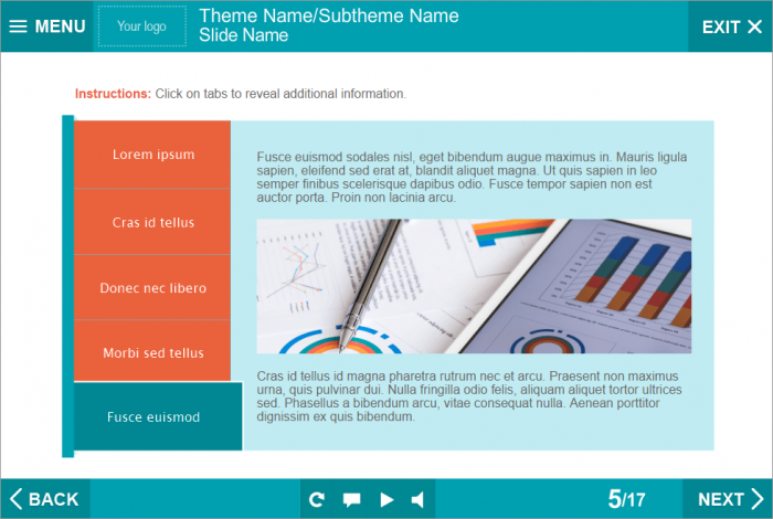 White Background — eLearning Templates for Lectora