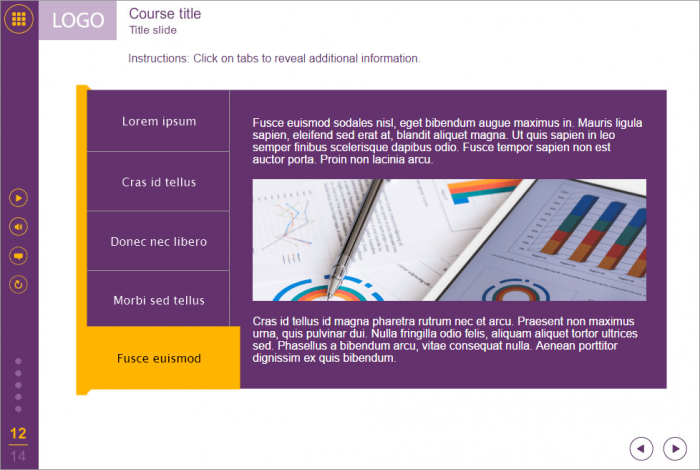 Purple Background — eLearning Templates for Lectora