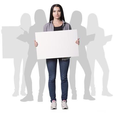Young Girl With Board & Notebook Cutout Photo Pack-0