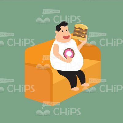 Causes Of Obesity Vector Infographics-21133