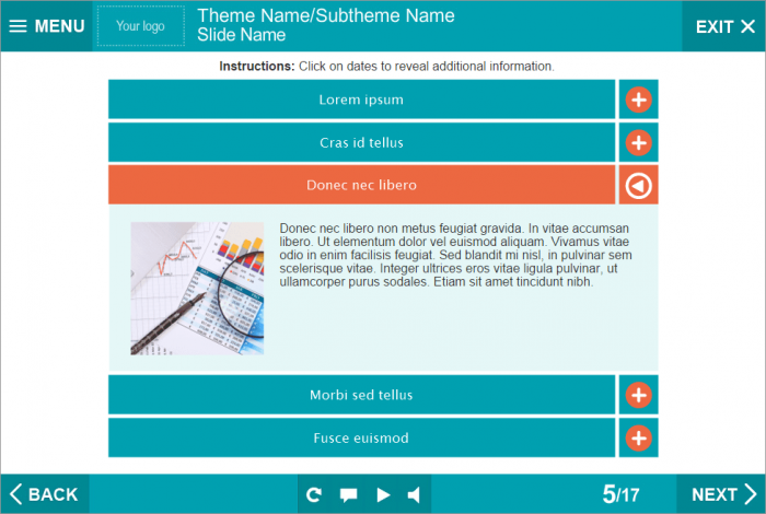 Text and Image Slide — eLearning Lectora Template
