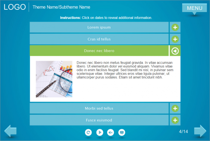 Text and Image Slide — eLearning Lectora Template for Free