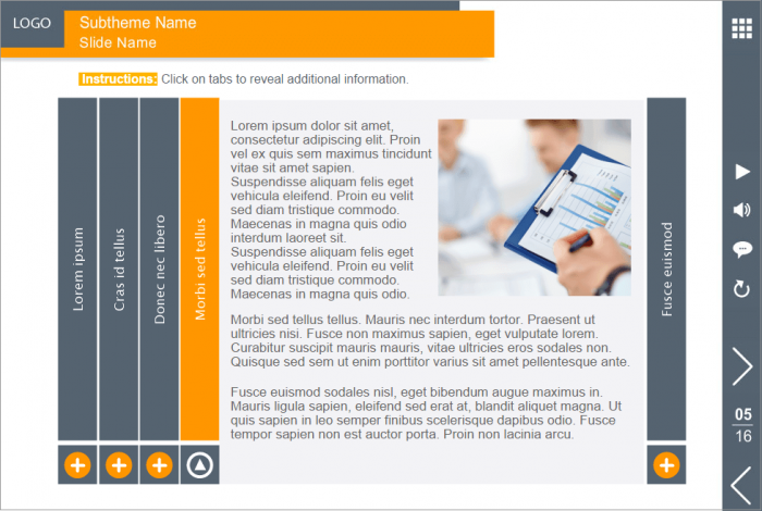 Text and Image Slide — eLearning Template for Lectora Publisher